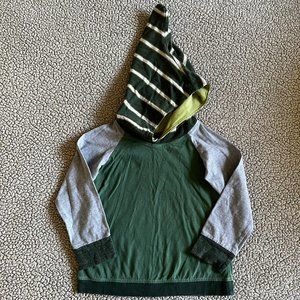 Sweatshirt with Elf Style Hood - Handmade from recycled clothing